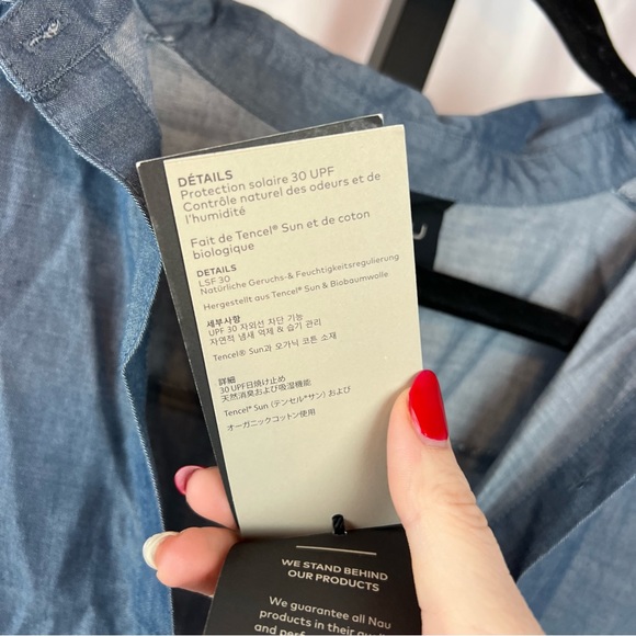 Nau Short Sleeve Twisted Shirt Dress, size 10 NWT - Picture 6 of 13